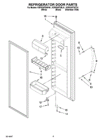 06 - Refrigerator Door Parts parts for Kitchenaid Refrigerator KSRX25FSWH01 from AppliancePartsPros.com