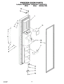 07 - Freezer Door Parts parts for Kitchenaid Refrigerator KSRX25FSWH01 from AppliancePartsPros.com