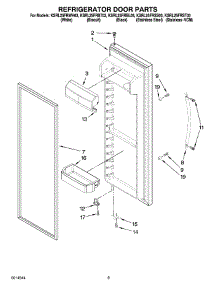 06 - Refrigerator Door Parts parts for Kitchenaid Refrigerator KSRL25FRSS03 from AppliancePartsPros.com