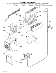 12 - Icemaker Parts, Optional Parts (Not Included) parts for Kitchenaid Refrigerator KSRP25FSWH01 from AppliancePartsPros.com