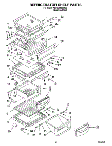 03 - Refrigerator Shelf Parts parts for Kitchenaid Refrigerator KSRB25FRBX02 from AppliancePartsPros.com