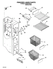 04 - Freezer Liner Parts parts for Kitchenaid Refrigerator KSRB25FRBX02 from AppliancePartsPros.com