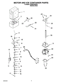 05 - Motor And Ice Container Parts parts for Kitchenaid Refrigerator KSRB25FRBX02 from AppliancePartsPros.com