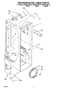02 - Refrigerator Liner Parts parts for Kitchenaid Refrigerator KSRG25FKBL18 from AppliancePartsPros.com