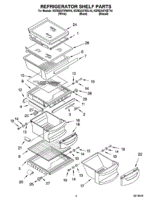 03 - Refrigerator Shelf Parts parts for Kitchenaid Refrigerator KSRG25FKBL18 from AppliancePartsPros.com
