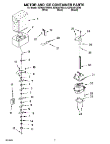 05 - Motor And Ice Container Parts parts for Kitchenaid Refrigerator KSRG25FKBL18 from AppliancePartsPros.com