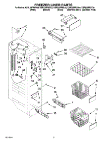 04 - Freezer Liner Parts parts for Kitchenaid Refrigerator KSRL25FRST03 from AppliancePartsPros.com