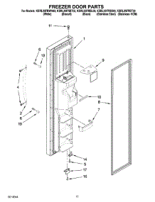 07 - Freezer Door Parts parts for Kitchenaid Refrigerator KSRL25FRST03 from AppliancePartsPros.com