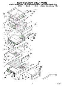 03 - Refrigerator Shelf Parts parts for Kitchenaid Refrigerator KSRL25FRBL03 from AppliancePartsPros.com