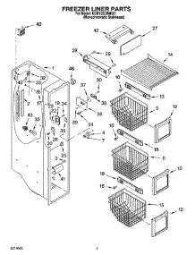 04 - Freezer Liner Parts parts for Kitchenaid Refrigerator KSRY25CRMS01 from AppliancePartsPros.com