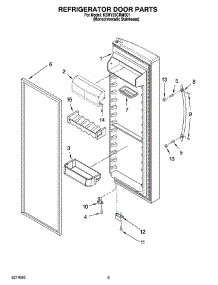06 - Refrigerator Door Parts parts for Kitchenaid Refrigerator KSRY25CRMS01 from AppliancePartsPros.com