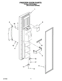 07 - Freezer Door Parts parts for Kitchenaid Refrigerator KSRY25CRMS01 from AppliancePartsPros.com