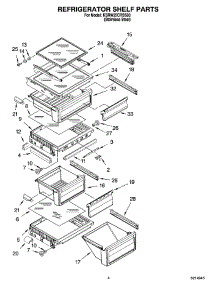03 - Refrigerator Shelf Parts parts for Kitchenaid Refrigerator KSRW25CRSS03 from AppliancePartsPros.com