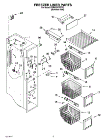 04 - Freezer Liner Parts parts for Kitchenaid Refrigerator KSRW25CRSS03 from AppliancePartsPros.com