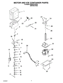 05 - Motor And Ice Container Parts parts for Kitchenaid Refrigerator KSRW25CRSS03 from AppliancePartsPros.com