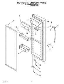 06 - Refrigerator Door Parts parts for Kitchenaid Refrigerator KSRW25CRSS03 from AppliancePartsPros.com