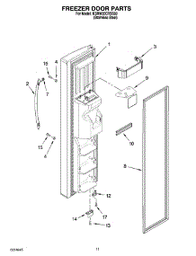 07 - Freezer Door Parts parts for Kitchenaid Refrigerator KSRW25CRSS03 from AppliancePartsPros.com