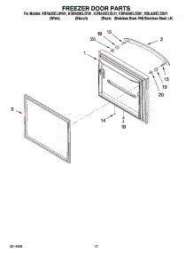 08 - Freezer Door Parts, Optional Parts parts for Kitchenaid Refrigerator KBRA20ELBT01 from AppliancePartsPros.com