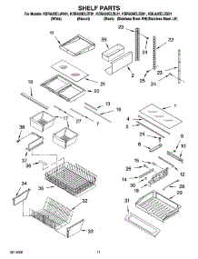 06 - Shelf Parts parts for Kitchenaid Refrigerator KBRA20ELSS01 from AppliancePartsPros.com