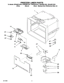 02 - Freezer Liner Parts parts for Kitchenaid Refrigerator KBLA20ELSS01 from AppliancePartsPros.com