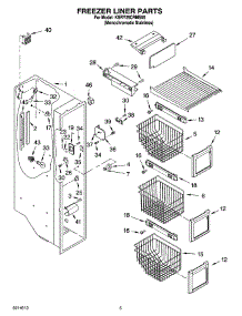 04 - Freezer Liner Parts parts for Kitchenaid Refrigerator KSRY25CRMS00 from AppliancePartsPros.com
