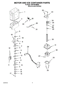 05 - Motor And Ice Container Parts parts for Kitchenaid Refrigerator KSRY25CRMS00 from AppliancePartsPros.com