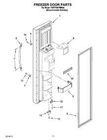 07 - Freezer Door Parts parts for Kitchenaid Refrigerator KSRY25CRMS00 from AppliancePartsPros.com
