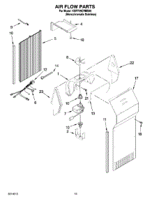 09 - Air Flow Parts parts for Kitchenaid Refrigerator KSRY25CRMS00 from AppliancePartsPros.com