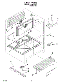 02 - Liner Parts parts for Kitchenaid Ingredient Center KDDA27TRS01 from AppliancePartsPros.com