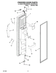08 - Freezer Door Parts parts for Kitchenaid Refrigerator KSRX22FSWH00 from AppliancePartsPros.com