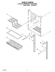 02 - Shelf Parts parts for Kitchenaid Refrigerator KURS24RSBS00 from AppliancePartsPros.com