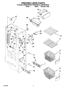 04 - Freezer Liner Parts parts for Kitchenaid Refrigerator KSRX25FSWH00 from AppliancePartsPros.com