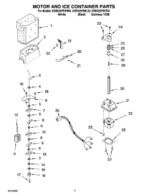 05 - Motor And Ice Container Parts parts for Kitchenaid Refrigerator KSRX25FSWH00 from AppliancePartsPros.com