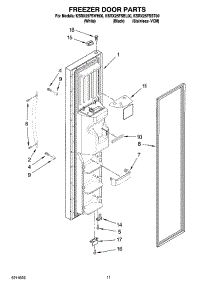 07 - Freezer Door Parts parts for Kitchenaid Refrigerator KSRX25FSWH00 from AppliancePartsPros.com