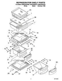 03 - Refrigerator Shelf Parts parts for Kitchenaid Refrigerator KSRX25FSST00 from AppliancePartsPros.com