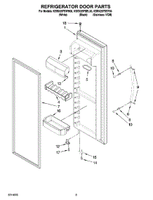 06 - Refrigerator Door Parts parts for Kitchenaid Refrigerator KSRX25FSST00 from AppliancePartsPros.com