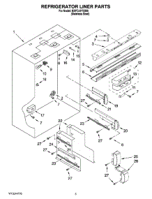 04 - Refrigerator Liner Parts parts for Kitchenaid Refrigerator KBFC42FSS00 from AppliancePartsPros.com