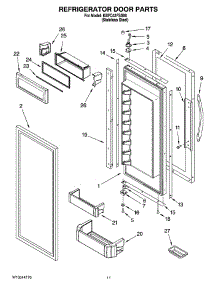 07 - Refrigerator Door Parts parts for Kitchenaid Refrigerator KBFC42FSS00 from AppliancePartsPros.com