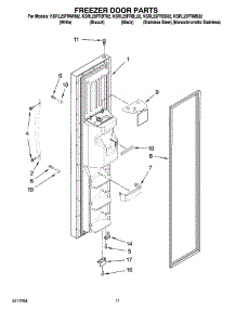 07 - Freezer Door Parts parts for Kitchenaid Refrigerator KSRL25FRBL02 from AppliancePartsPros.com