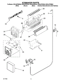 12 - Icemaker Parts, Optional Parts (Not Included) parts for Kitchenaid Refrigerator KSRL25FRSS02 from AppliancePartsPros.com