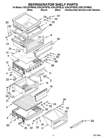 03 - Refrigerator Shelf Parts parts for Kitchenaid Refrigerator KSRL25FRMS02 from AppliancePartsPros.com