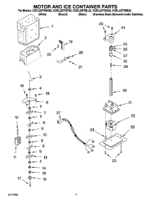 05 - Motor And Ice Container Parts parts for Kitchenaid Refrigerator KSRL25FRWH02 from AppliancePartsPros.com
