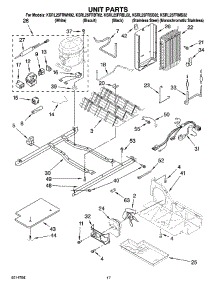 11 - Unit Parts parts for Kitchenaid Refrigerator KSRL25FRWH02 from AppliancePartsPros.com