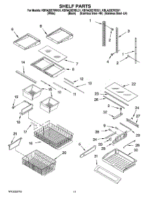 07 - Shelf Parts parts for Kitchenaid Refrigerator KBRA20ERBL01 from AppliancePartsPros.com