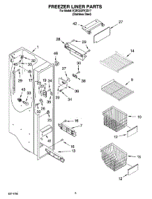 04 - Freezer Liner Parts parts for Kitchenaid Refrigerator KSRG22FKSS17 from AppliancePartsPros.com