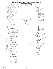 06 - Motor And Ice Container Parts parts for Kitchenaid Refrigerator KSRG22FKSS17 from AppliancePartsPros.com