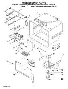 02 - Freezer Liner Parts parts for Kitchenaid Refrigerator KBLA22KRSS01 from AppliancePartsPros.com