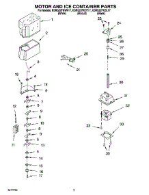 06 - Motor And Ice Container Parts parts for Kitchenaid Refrigerator KSRG22FKBL17 from AppliancePartsPros.com