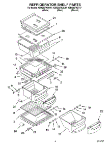 03 - Refrigerator Shelf Parts parts for Kitchenaid Refrigerator KSRG25FKBT17 from AppliancePartsPros.com