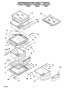 05 - Refrigerator Shelf Parts parts for Kitchenaid Refrigerator KSRG22FKBT17 from AppliancePartsPros.com